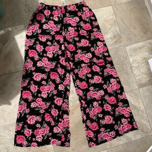 new large women's love colture 100% rayon pants